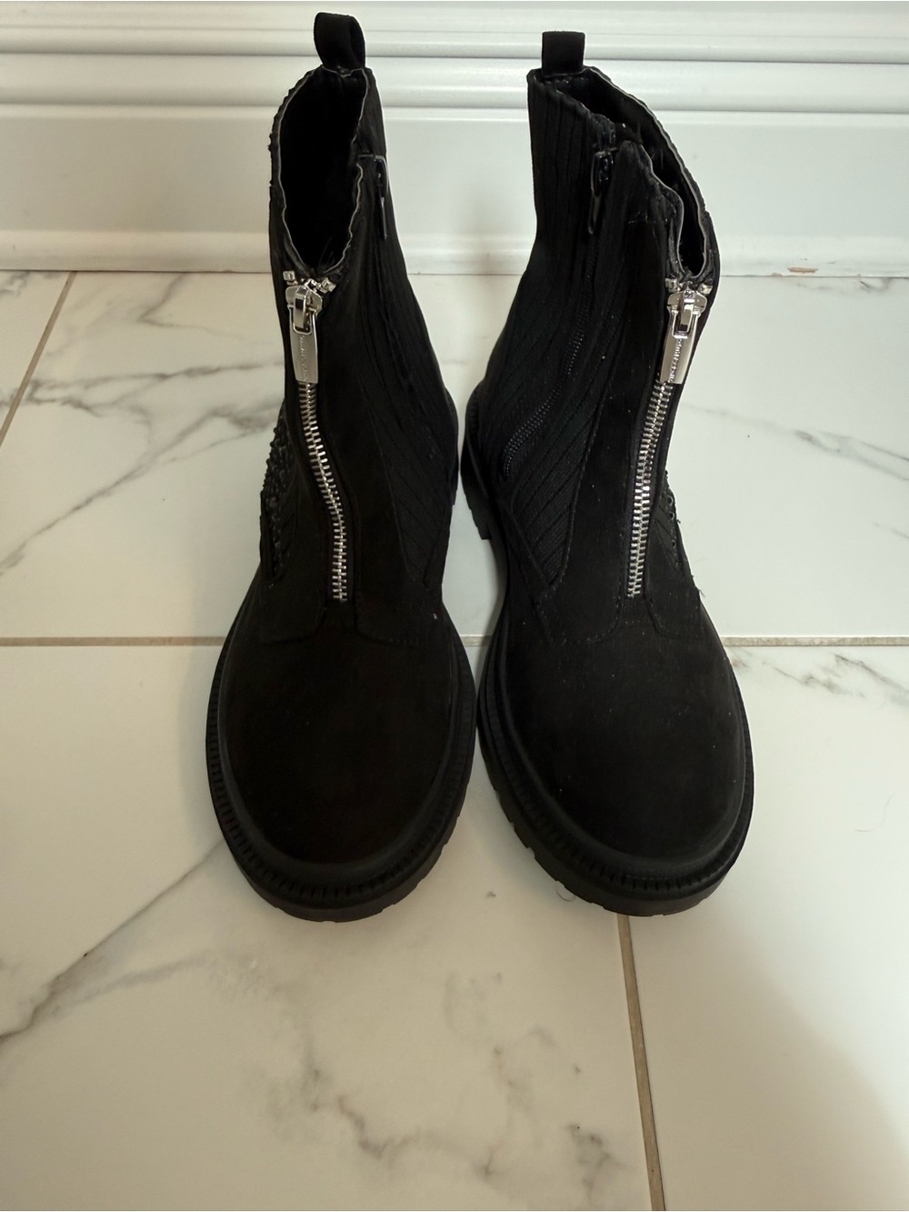 Black girlsWomen's Front-Zip Ankle Boots